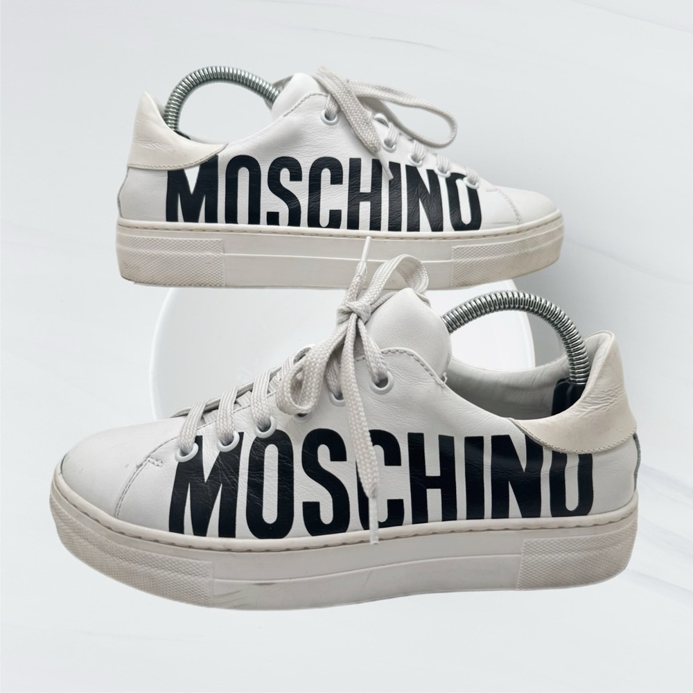 Moschino White and Black Sneakers